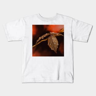 Wet Autumn Leaves Kids T-Shirt